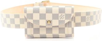 Louis Vuitton Damier Azur White Coated Canvas Fanny Pack Pochette (Pre-Owned)