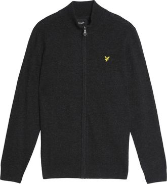 Lyle & Scott Truien & Vesten, Heren, Zwart, XS, Wol, Mid Knits Lambswool Blend Zip Through Vest