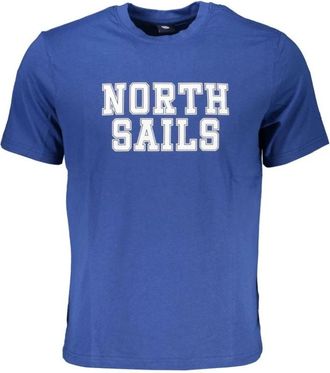 North Sails T-shirt met korte mouwen - Heren - T-shirts - Blauw - XL - Katoen - Tops