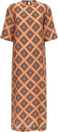 Alberto Biani Pink Tie print dress