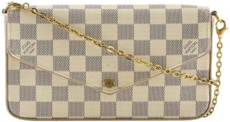 Louis Vuitton Pre-owned Pochette Felicie Damier Azur schoudertas - Dames - Vintage Schoudertas - Wit - ONE Size - Vintage