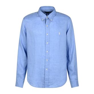 Polo Ralph Lauren Cubdppcs Long Sleeve Sport Shirt - Heren - Casual Overhemden - Blauw - 2XL - Linnen - Overhemden