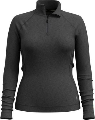 Smartwool Classic Thermal Merino BL 1/4 Zip Boxed Merinounterwäsche für Damen | schwarz/grau
