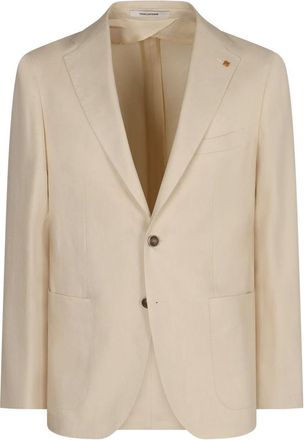Tagliatore Jassen, Heren, Beige, XL, Linnen, Linnen Blazer