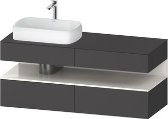 Duravit Duravit - Qatego Consola Mueble Bajo Lavabo, 2 Cajones, 2 Cajones