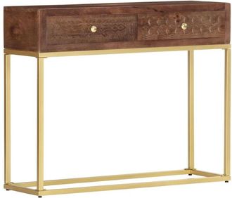 vidaXL Mesa Consola De Madera Maciza De Mango 90x30x75 Cm Vidaxl