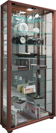 ebuy24 Ebuy24 - Vitrina De Vidrio Vcm De Pie Vitrina De Vidrio Con Vidrio De Seguridad Esg Dimensiones Aprox. Al. 115 X An. 59 X P. 18 Cm Soporte Vitrina Vid