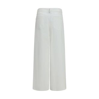 Brunello Cucinelli Womens White Cotton Casual Pants