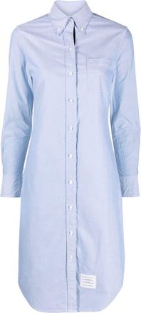 Thom Browne Oxford-cotton shirtdress - women - Cotton - 38 - Blue