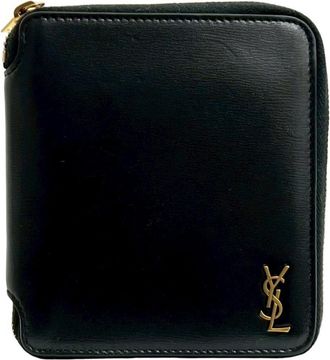Saint Laurent Black Leather Wallet (Bi-Fold) (Pre-Owned)