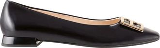 H&ouml;gl Stijlvolle Leren Ballerinas - Dames - Ballerinas - Zwart - 37 EU - Schoenen