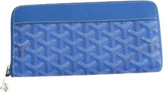Goyard Pre-owned Wallets, male, Blue, Size: ONE SIZE Pre-owned Matignon APM Zip GM 10 Long Wallet