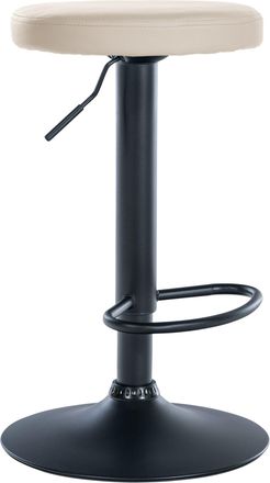 Clp Clp - Taburete De Bar Ponte Redondo En Polipiel Crema Negro