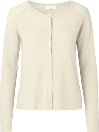 Rosemunde Ivoor Cardigan - Stijlvol 1421 Ontwerp - Dames - Vesten - Beige - 2XL - Truien & Vesten