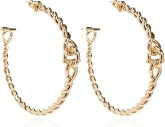 Ferragamo Ear Torc Big Hoop Earrings - Dames - Oorbellen - Geel - ONE Size - Accessoires
