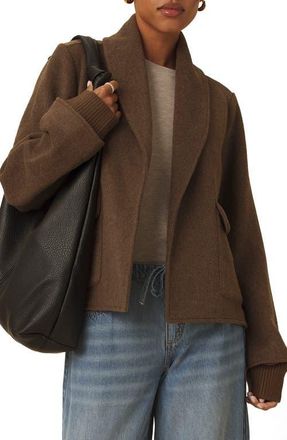 Splendid Crop Icon Coat in Truffle Brown at Nordstrom, Size X-Small