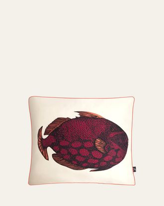 Fornasetti Pesci Printed Cushion, 17.5 Square