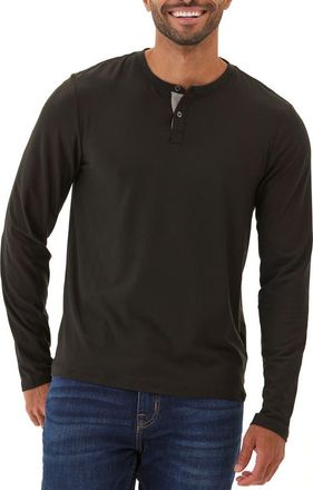 Threads 4 Thought Frederick Luxe Stretch Jersey Henley in Black at Nordstrom, Size Xx-Large