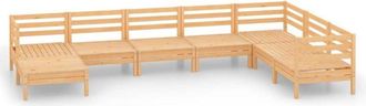 vidaXL 8 Piece Garden Lounge Set Solid Wood Pine vidaXL