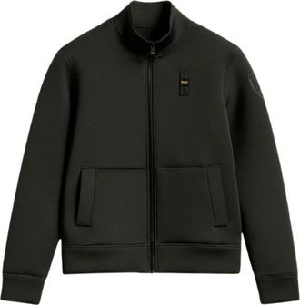 Blauer Sudadera con cremallera y cuello alto - Sweatshirts & Hoodies - Hombre - Negro - 2XL