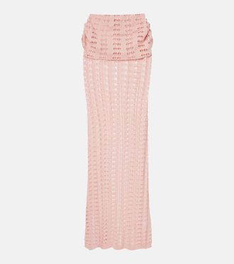 Aya Muse Draped pointelle maxi skirt