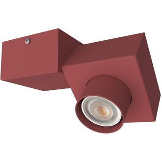 Lumicom Lumicom - cross Plafoniera, 1X GU10, max 42W, metallo, rosso cowhide, 20x14cm