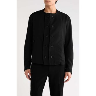 Yohji Yamamoto Uniform Adaptive Twill Top in Black at Nordstrom, Size Xx-Large