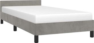 vidaXL Estructura De Cama Sin Colch&oacute;n Terciopelo Gris Claro 80x200 Cm Vidaxl