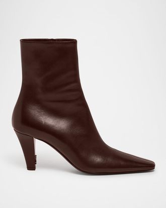 Saint Laurent Jill Calfskin Ankle Booties