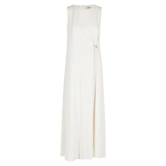 Herno Lange Jurk - Dames - Maxi kleedjes - Wit - S - Leer - Kleedjes