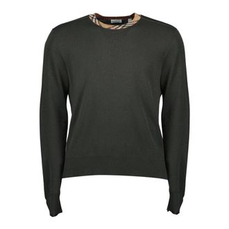 Burberry Round-neck Knitwear, male, Green, Size: M Michael Sweater
