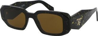 Prada Womens Sunglasses 0pr 17ws Black-Yellow Marble Acetate Black/yellow