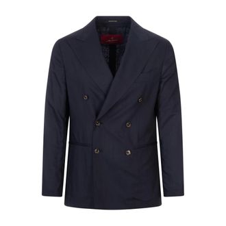 Montecore Blazers, male, Blue, Size: 2XL Double-Breasted Jacket