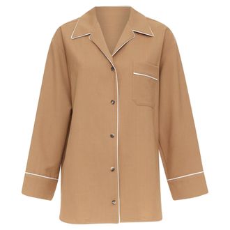 Marni Brown Wool Pajama Shirt