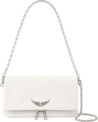 Zadig&Voltaire Rock Grained Crossbody - Dames - Schoudertassen - Wit - ONE Size - Leer - Tassen