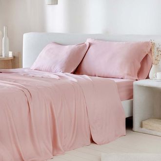 COTTON ARTEAN Juego de s&aacute;banas Bamb&uacute; 100% org&aacute;nico Rosa Nude 250x260 Cama de 160