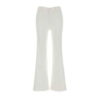 Mother Flared Jeans, female, White, Size: W26 Lil Doozy Fray Jeans