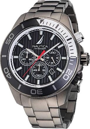 Nautica One Chronograph Quartz Black Dial Mens Watch NAPNOF305