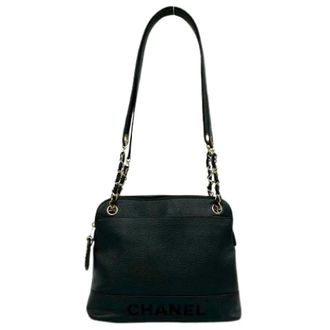 Chanel Pre-owned Caviar Schoudertas - Dames - Pre-owned - Zwart - Maat: ONE Size Leer