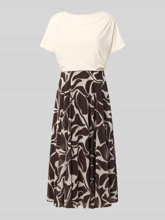 Christian Berg Cocktail Cocktailkleid im 2-in-1-Look mit Drapierungen in Dunkelbraun, Gr&ouml;&szlig;e 34