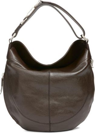 Christophe Lemaire Quiver Clip Leather Hobo Bag in Dark Chocolate at Nordstrom