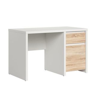 Petits Meubles Escritorio 1 puerta 1 caj&oacute;n paneles de aglomerado madera y blanco