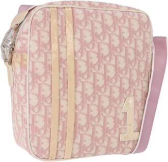 Dior Pre-owned Vintage Trotter Shoulder Bag - Dames - Vintage Schoudertas - Roze - ONE Size - Leer - Vintage