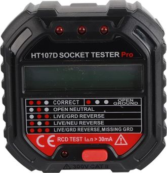 OEM Probador De Circuitos, Probador De Tomacorrientes Ht107d Con Pantalla De Voltaje, Detector Autom&aacute;tico De Voltaje De Polaridad De Circuito El&eacute;ctrico, D