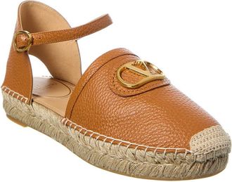 Valentino Vlogo Signature Grainy Leather Espadrille