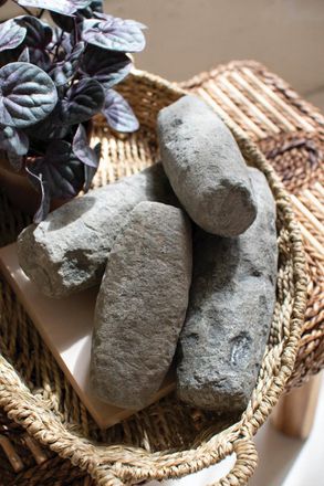 Kalalou Set Of Four Hand Carved Stone Pestles