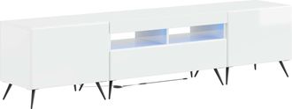 vidaXL Cabinet De Tv Led De 5 Piezas Blanco Brillante Vidaxl