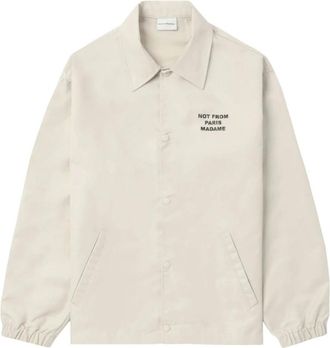 Dr&ocirc;le de Monsieur Slogan Jacket - Heren - Zomerjassen - Beige - S - Leer - Jassen
