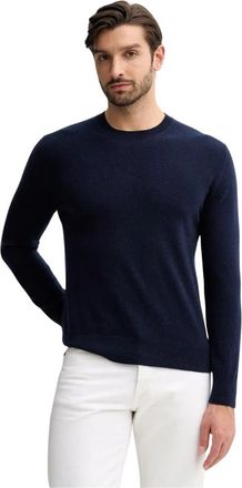 Benetton Gebreid kledingstuk met ronde hals - Heren - Cashmere truien - Blauw - S - Kasjmier - Truien & Vesten