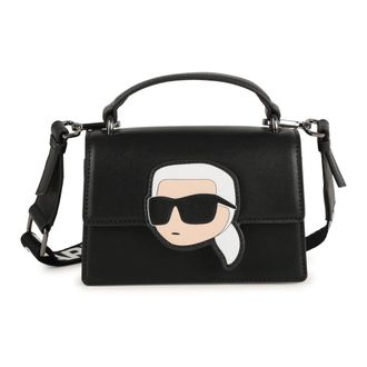 Karl Lagerfeld Handbags, female, Black, Size: ONE SIZE Mini Top-Handle Bag